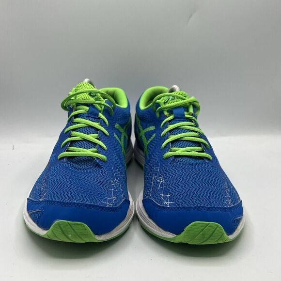 Asics Mens T629N Super Feather Weight Running Shoe Neon Blue & Green Size 11 - Picture 2 of 10